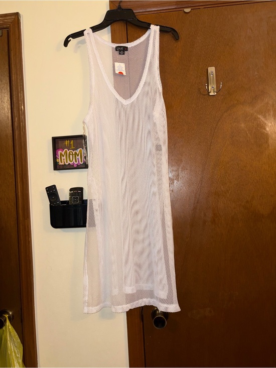 Other - Love Sheer White Mesh V-Neck Swim Cover